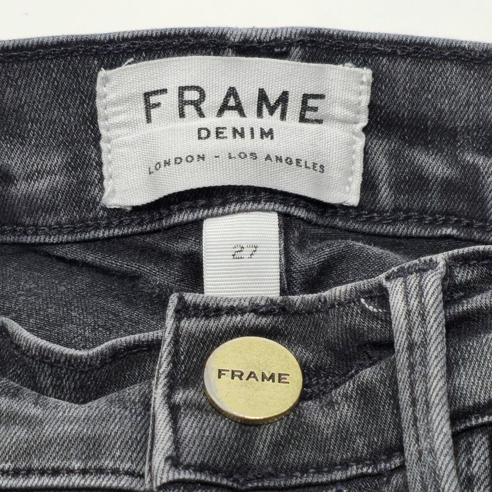 FRAME Le Skinny Jeanne Jeans Wheatley Black Women's 27 Stretch Denim Designer - Picture 7 of 16